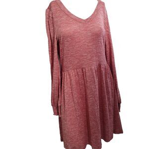 NEW Como Vintage Medium dress stretch v-neck pelated longsleeve Samba